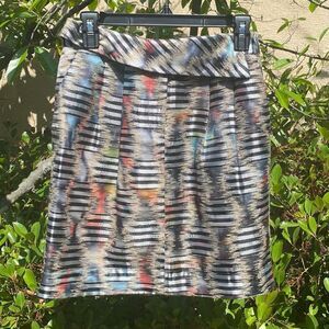 Vintage The Wrights Multicolored Abstract Print Skirt. Size 4 VGUC!